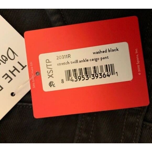 Spanx Stretch Twill Ankle Cargo Pant Washed Black Womens XS 20311R New NWT - Picture 7 of 16